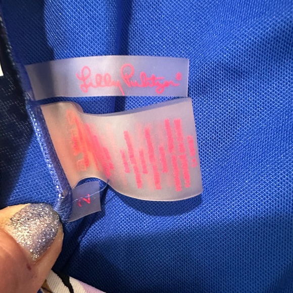 Lilly Pulitzer Women’s Ester Blue Multi One Piece Size 2 EUC - Picture 7 of 8